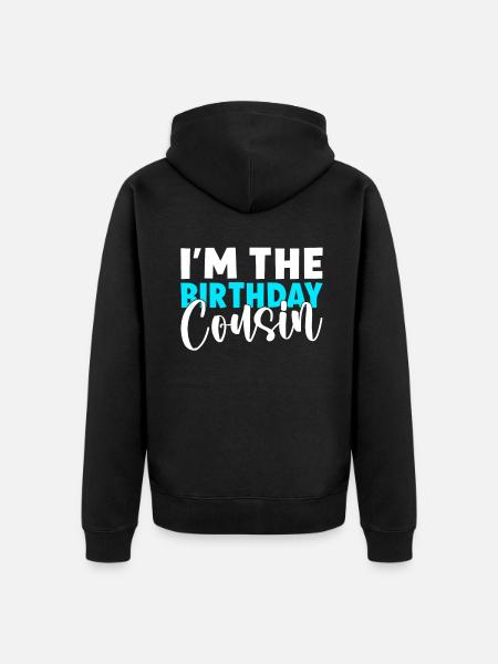 Cousin Gifts - Unisex Premium Organic Zip Hoodie - black
