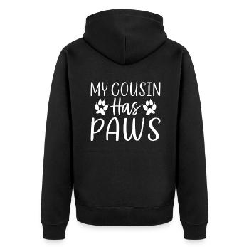 Cadeaux Cousin - Veste à capuche bio Premium Unisexe - noir - Dos - Nico (187cm)