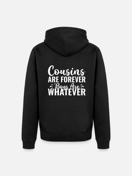 Cousin Gifts - Unisex Premium Organic Zip Hoodie - black