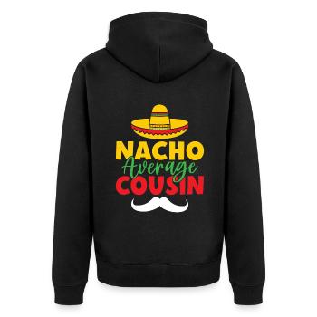 Cadeaux Cousin - Veste à capuche bio Premium Unisexe - noir - Dos - Nico (187cm)
