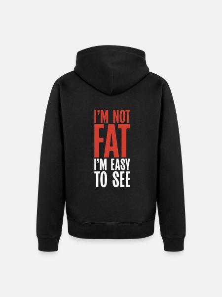 Funny Fat Gifts - Unisex Premium Organic Zip Hoodie - black
