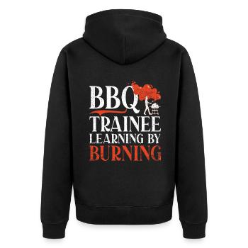 Grillades Barbecue Grillades - Veste à capuche bio Premium Unisexe - noir - Dos - Nico (187cm)