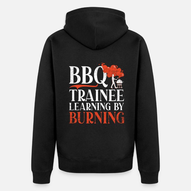 Grillades Barbecue Grillades - Veste à capuche bio Premium Unisexe - noir