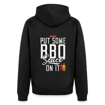 Grill Barbecue Grilling - Unisex Premium Bio Zip Hoodie - Schwarz - Hinten - Nico (187cm)