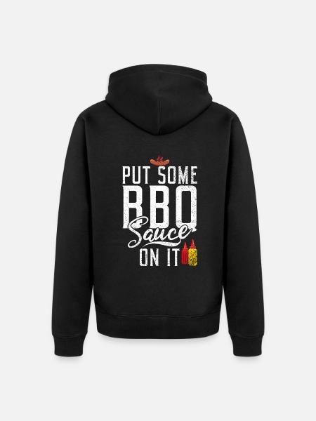 Grill Barbecue Grilling - Unisex Premium Bio Zip Hoodie - Schwarz