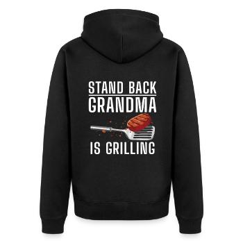 Grill Barbecue Grilling - Unisex Premium Bio Zip Hoodie - Schwarz - Hinten - Nico (187cm)