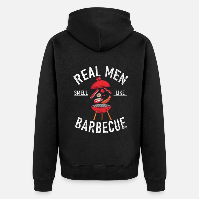 Grillades Barbecue Grillades - Veste à capuche bio Premium Unisexe - noir