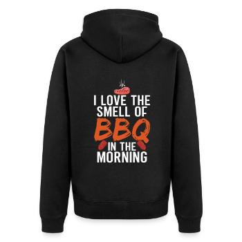 Grill Barbecue Grilling - Unisex Premium Bio Zip Hoodie - Schwarz - Hinten - Nico (187cm)