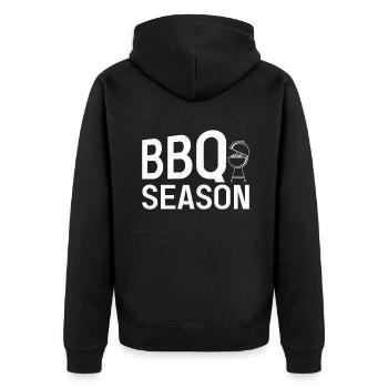 Grill Barbecue Grilling - Unisex Premium Bio Zip Hoodie - Schwarz - Hinten - Nico (187cm)