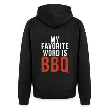 Grillades Barbecue Grillades - Veste à capuche bio Premium Unisexe - noir - Dos - Nico (187cm)