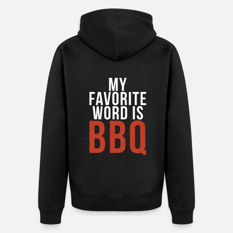 Grillades Barbecue Grillades - Veste à capuche bio Premium Unisexe - noir