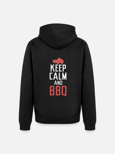 Grill Barbecue Grilling - Unisex Premium Bio Zip Hoodie - Schwarz