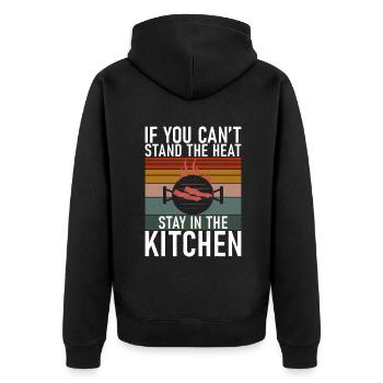 Grill Barbecue Grilling - Unisex Premium Bio Zip Hoodie - Schwarz - Hinten - Nico (187cm)