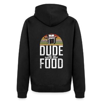 Grill Barbecue Grilling - Unisex Premium Bio Zip Hoodie - Schwarz - Hinten - Nico (187cm)
