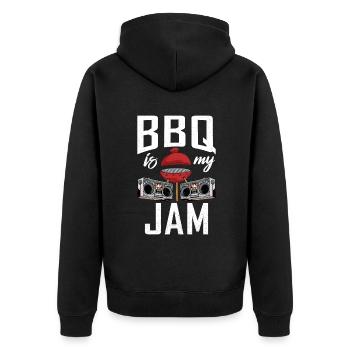 Grill Barbecue Grilling - Unisex Premium Bio Zip Hoodie - Schwarz - Hinten - Nico (187cm)