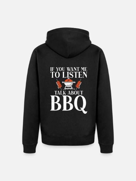 Grill Barbecue Grilling - Unisex Premium Bio Zip Hoodie - Schwarz