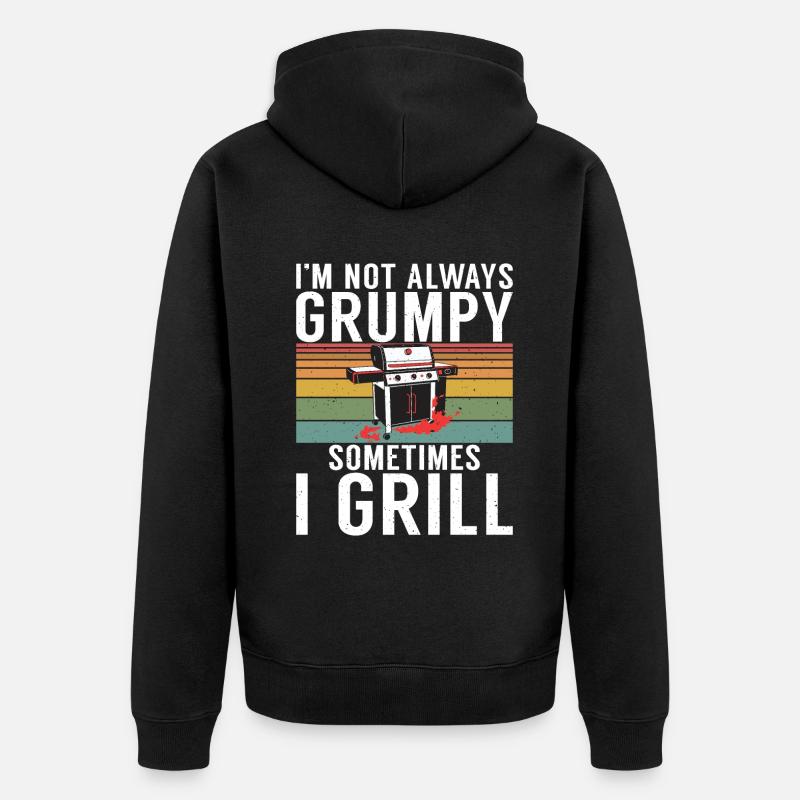 Grillades Barbecue Grillades - Veste à capuche bio Premium Unisexe - noir