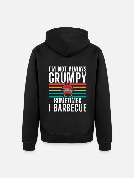 Grill Barbecue Grilling - Unisex Premium Bio Zip Hoodie - Schwarz