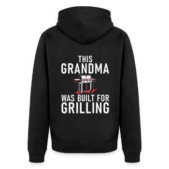 Grillades Barbecue Grillades - Veste à capuche bio Premium Unisexe - noir - Dos - Nico (187cm)