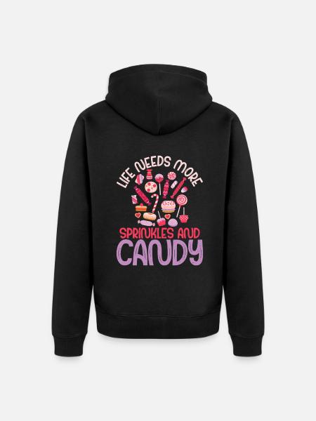 Candy Gift - Unisex Premium Organic Zip Hoodie - black