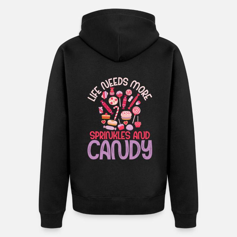 Candy Gift - Unisex Premium Bio Zip Hoodie - Schwarz