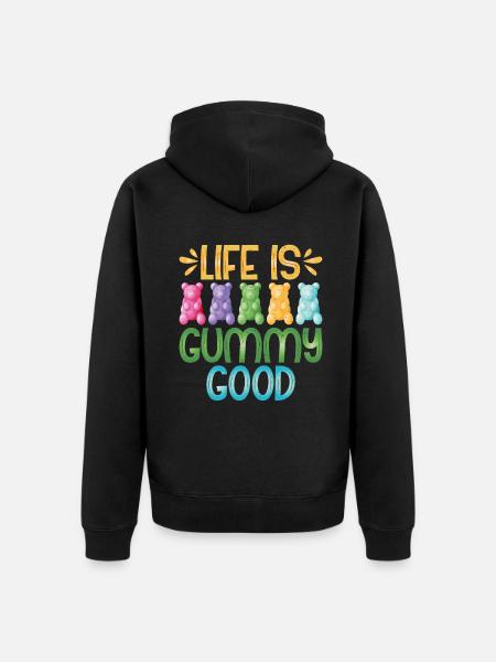 Candy Gift - Unisex Premium Organic Zip Hoodie - black