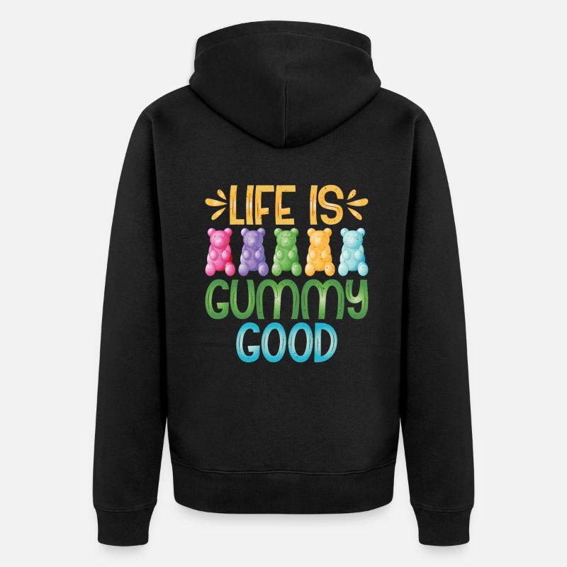 Candy Gift - Unisex Premium Bio Zip Hoodie - Schwarz