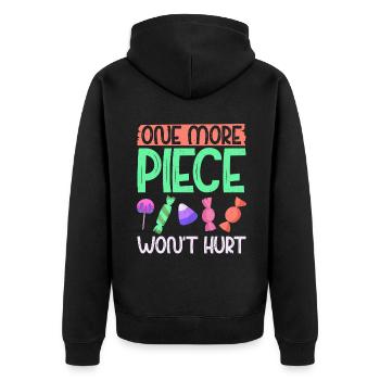Candy Gift - Unisex Premium Organic Zip Hoodie - black - Back - Nico (187cm)
