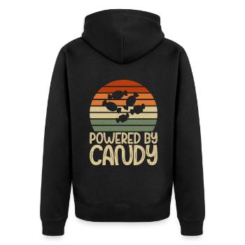 Candy Gift - Unisex Premium Organic Zip Hoodie - black - Back - Nico (187cm)