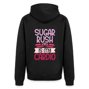 Candy Gift - Unisex Premium Organic Zip Hoodie - black - Back - Nico (187cm)