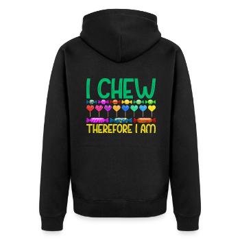 Candy Gift - Unisex Premium Organic Zip Hoodie - black - Back - Nico (187cm)