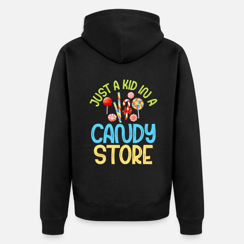Candy Gift - Unisex Premium Bio Zip Hoodie - Schwarz