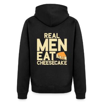 Cadeau de gâteau au fromage - Veste à capuche bio Premium Unisexe - noir - Dos - Nico (187cm)