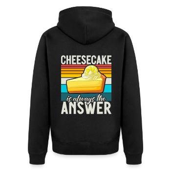 Cadeau de gâteau au fromage - Veste à capuche bio Premium Unisexe - noir - Dos - Nico (187cm)
