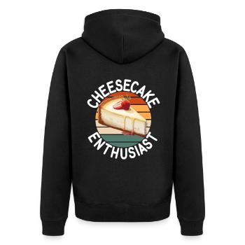 Cadeau de gâteau au fromage - Veste à capuche bio Premium Unisexe - noir - Dos - Nico (187cm)