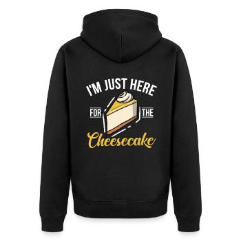 Cadeau de gâteau au fromage - Veste à capuche bio Premium Unisexe - noir - Dos - Nico (187cm)