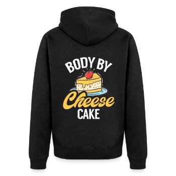 Cadeau de gâteau au fromage - Veste à capuche bio Premium Unisexe - noir - Dos - Nico (187cm)