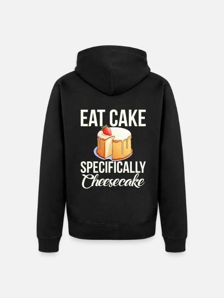 Cheesecake Gift - Unisex Premium Bio Zip Hoodie - Schwarz