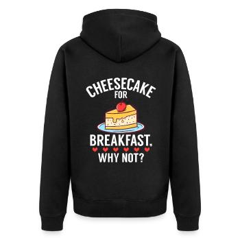 Cadeau de gâteau au fromage - Veste à capuche bio Premium Unisexe - noir - Dos - Nico (187cm)