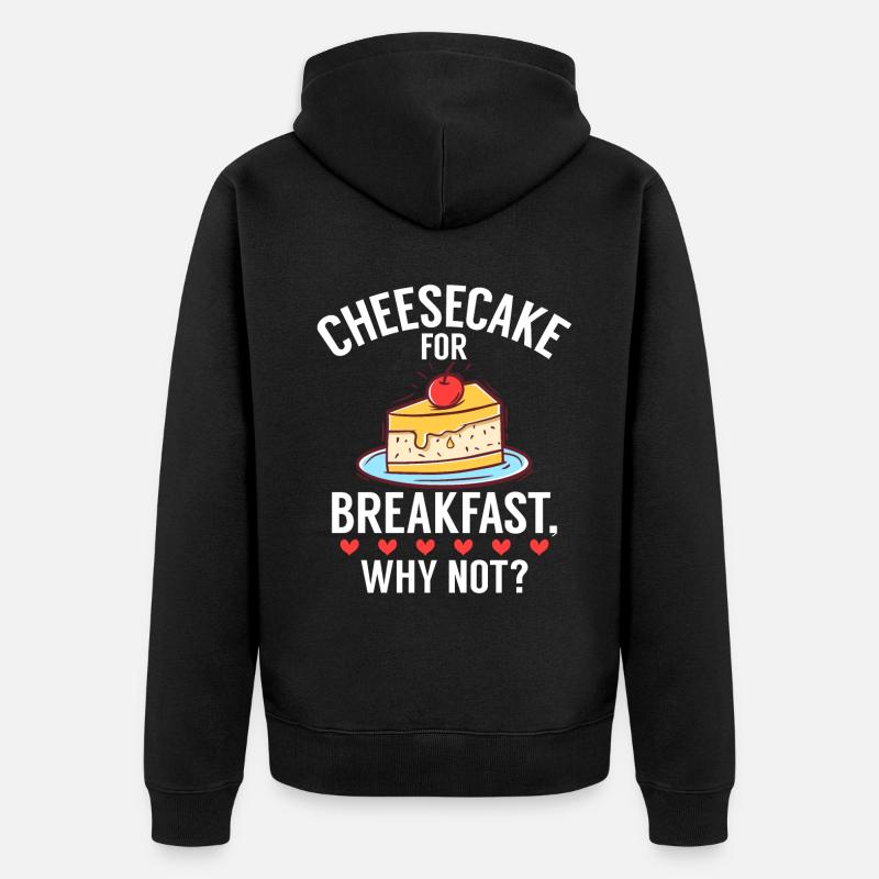 Cheesecake Gift - Unisex Premium Bio Zip Hoodie - Schwarz
