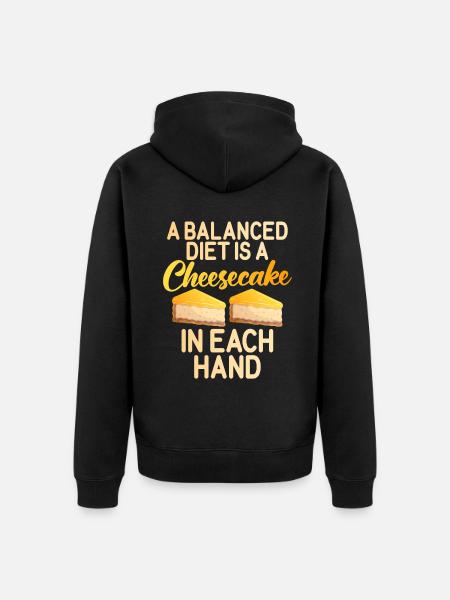 Cheesecake Gift - Unisex Premium Organic Zip Hoodie - black