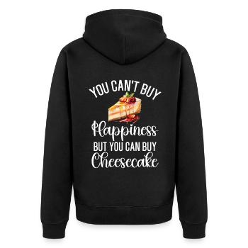 Cadeau de gâteau au fromage - Veste à capuche bio Premium Unisexe - noir - Dos - Nico (187cm)