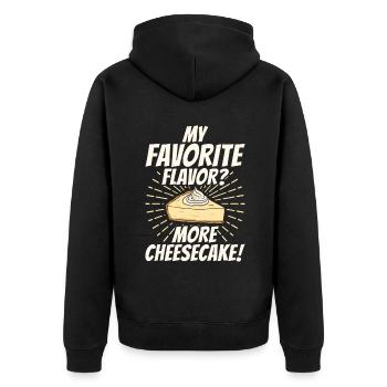 Cadeau de gâteau au fromage - Veste à capuche bio Premium Unisexe - noir - Dos - Nico (187cm)