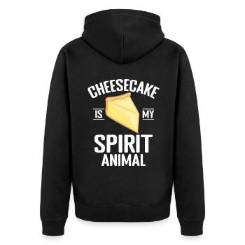 Cadeau de gâteau au fromage - Veste à capuche bio Premium Unisexe - noir - Dos - Nico (187cm)