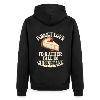 Cadeau de gâteau au fromage - Veste à capuche bio Premium Unisexe - noir - Dos - Nico (187cm)