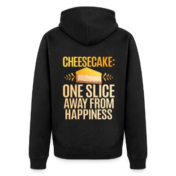 Cadeau de gâteau au fromage - Veste à capuche bio Premium Unisexe - noir - Dos - Nico (187cm)
