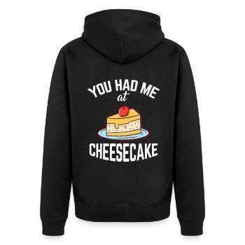 Cadeau de gâteau au fromage - Veste à capuche bio Premium Unisexe - noir - Dos - Nico (187cm)