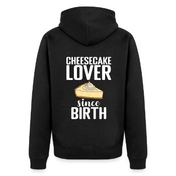 Cadeau de gâteau au fromage - Veste à capuche bio Premium Unisexe - noir - Dos - Nico (187cm)