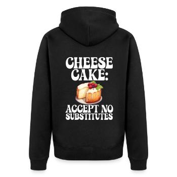 Cadeau de gâteau au fromage - Veste à capuche bio Premium Unisexe - noir - Dos - Nico (187cm)