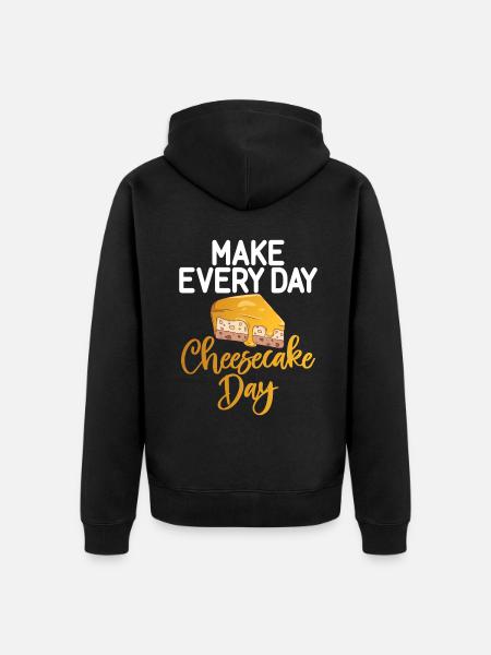 Cheesecake Gift - Unisex Premium Bio Zip Hoodie - Schwarz